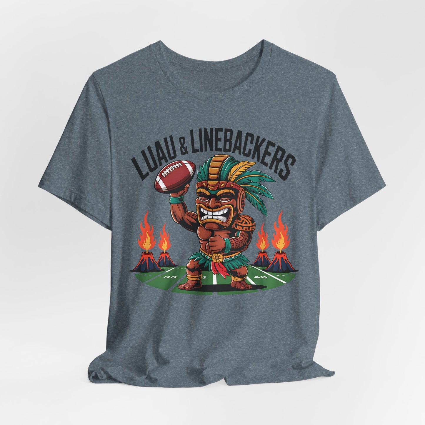 Luau & Linebackers Tiki T-Shirts