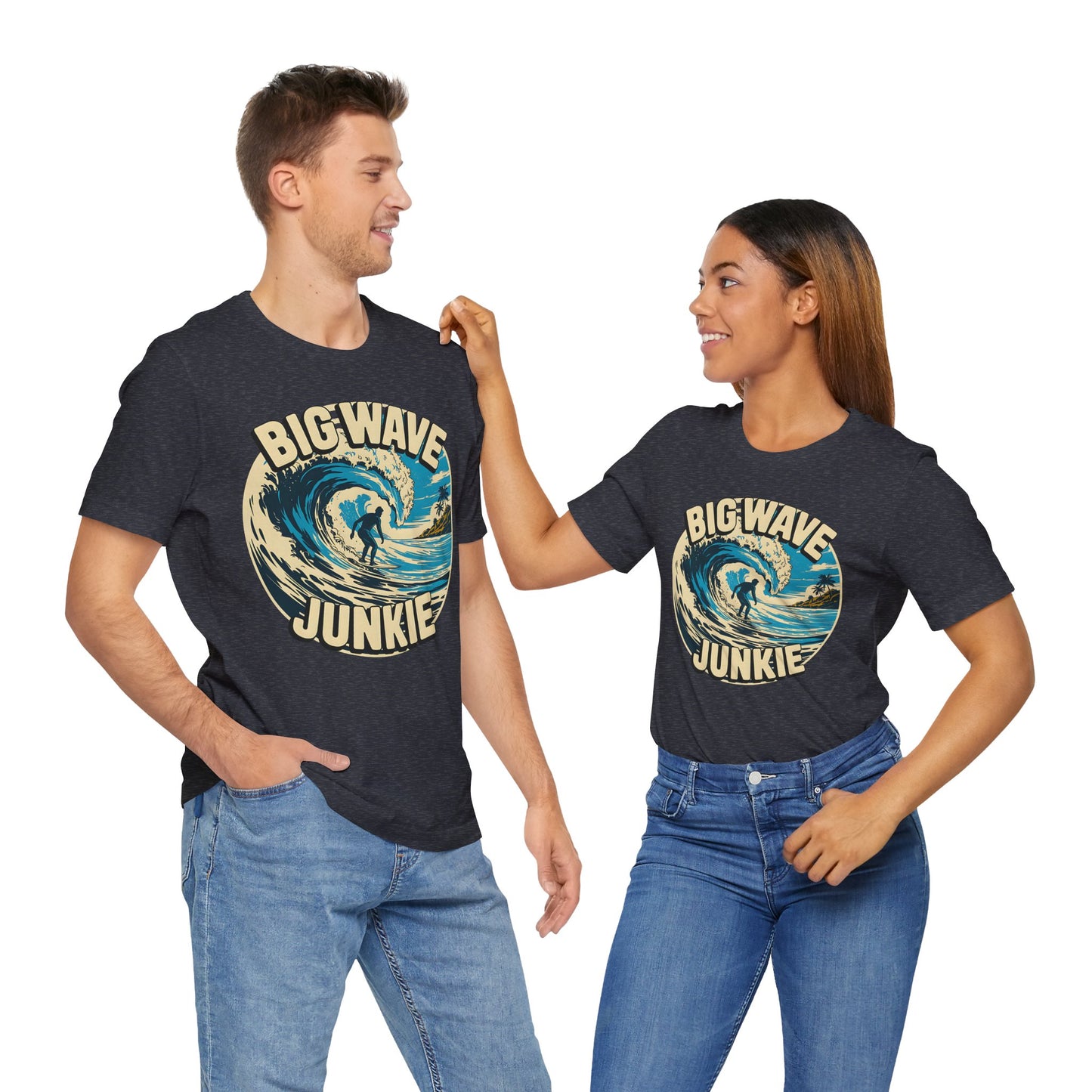our fresh and stylish Big Wave Junkie Surf Collection T-Shirt. Perfect for Men and women