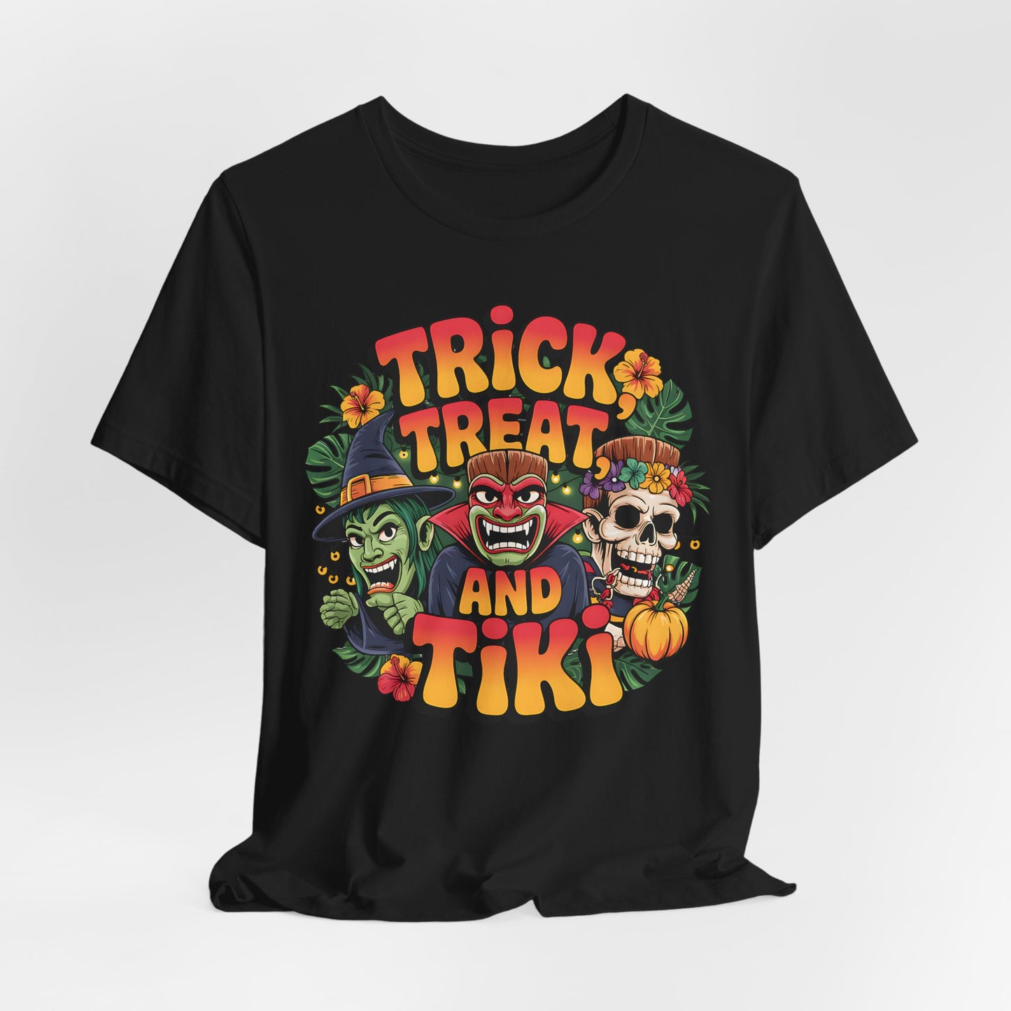 Trick or Treat Halloween Tiki T-Shirt