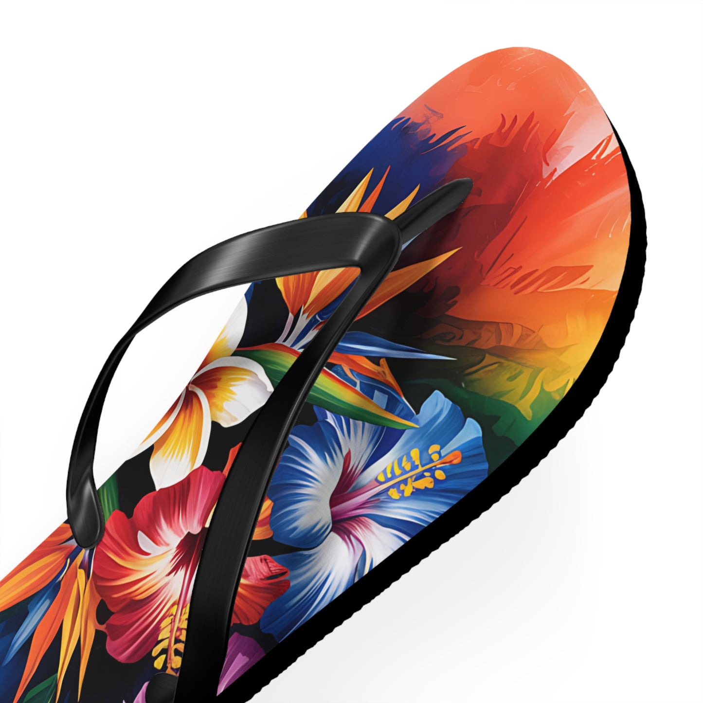 Bright Hibiscus Summer Flip Flops