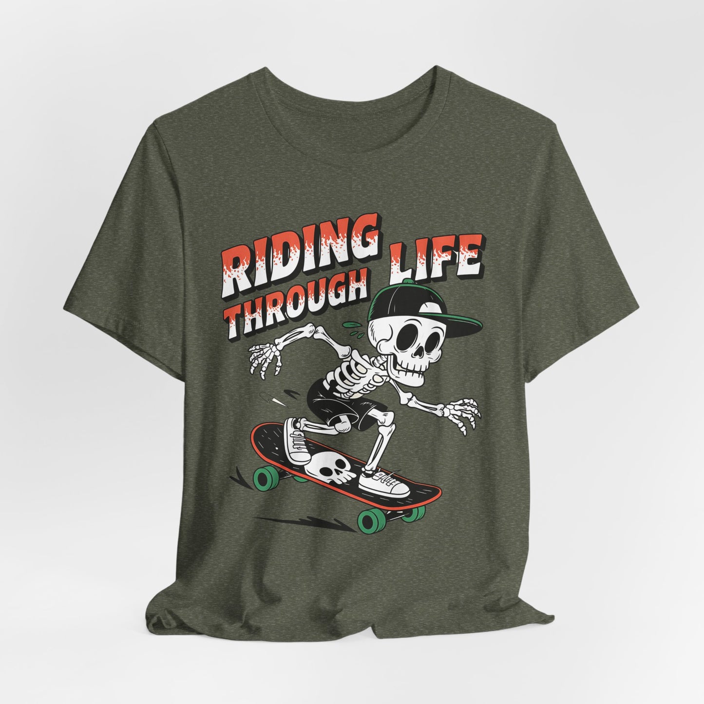 Skeleton Riding Skateboard T-Shirt