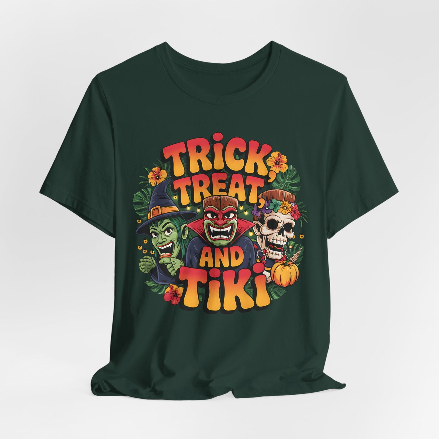 Trick or Treat Halloween Tiki T-Shirt