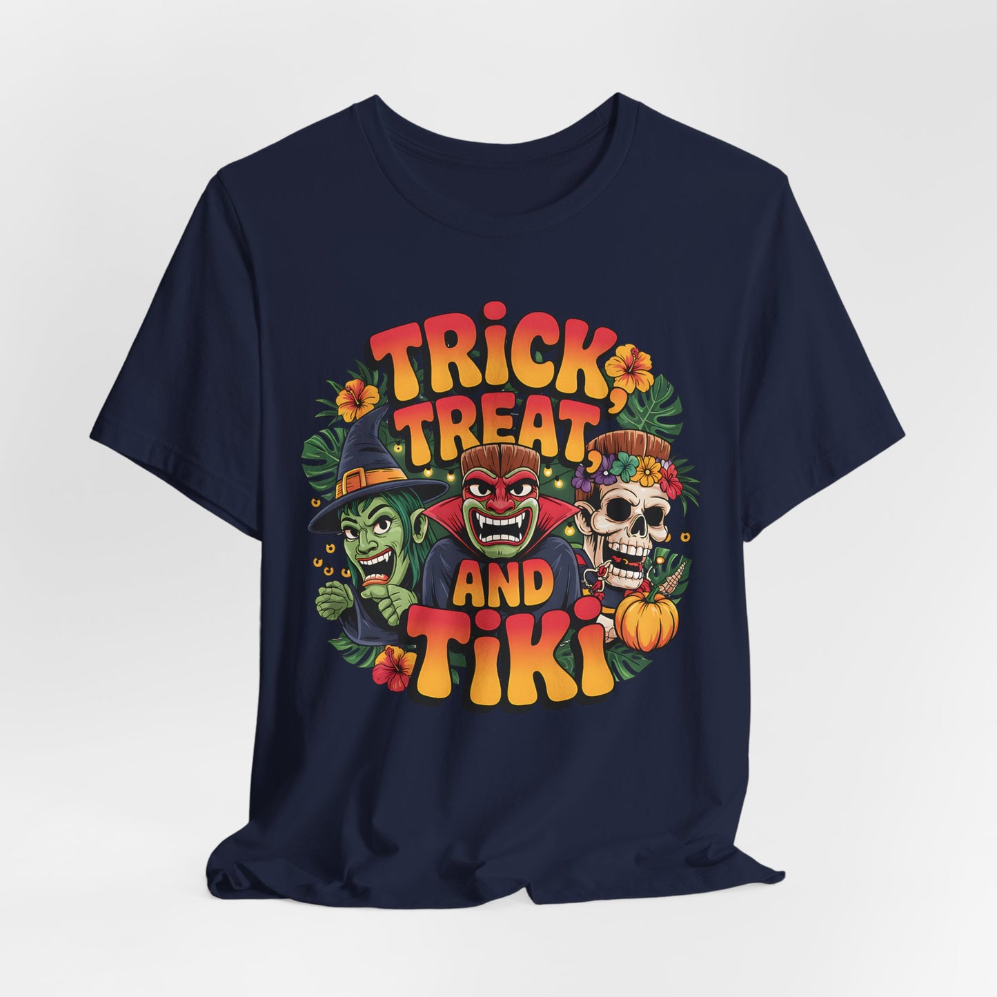 Trick or Treat Halloween Tiki T-Shirt