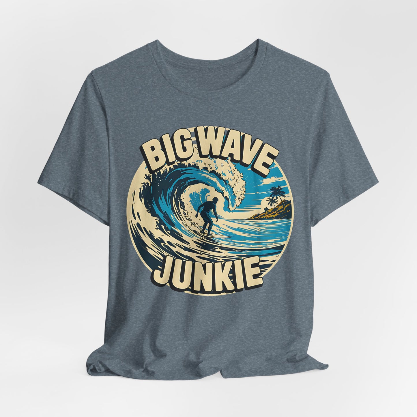 Big Wave Junkie Surfing Tee - Perfect for Beach Lovers & Adventure Seekers
