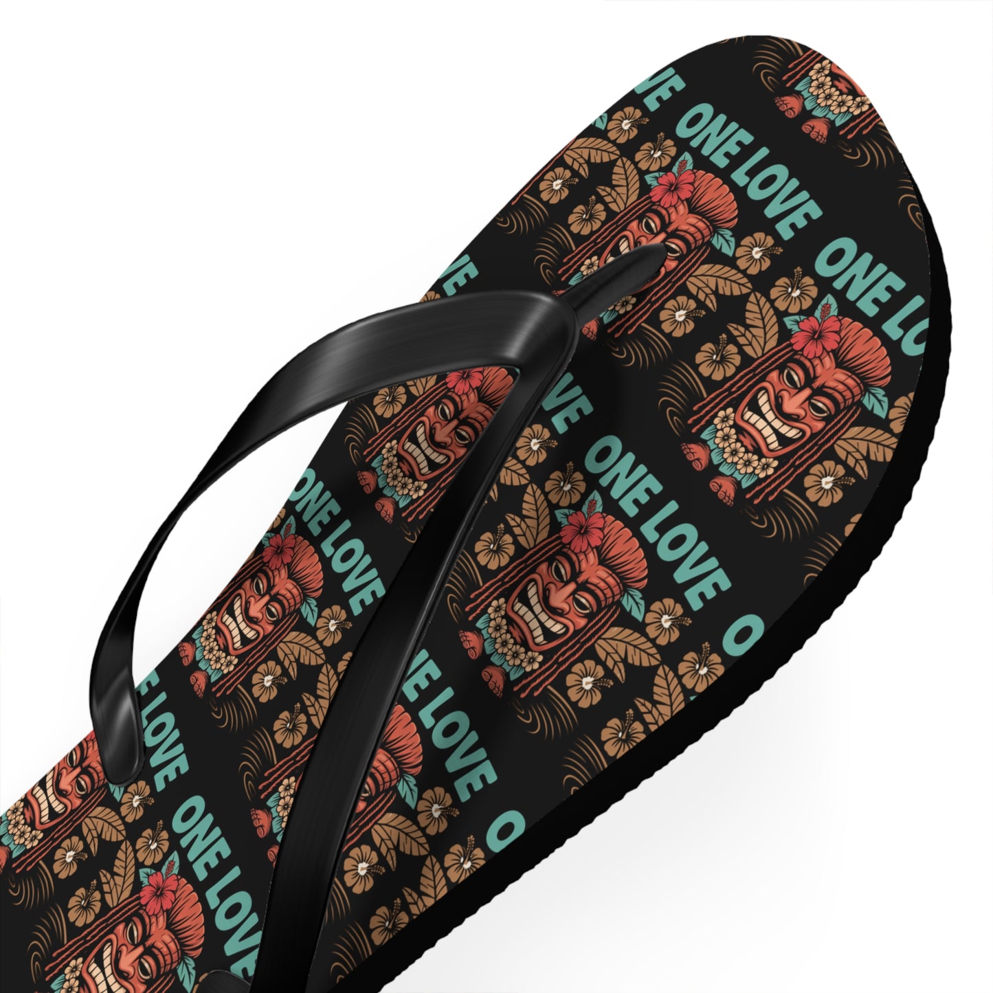 Tropical Flip Flops - 'One Love' Design for Summer Vibes