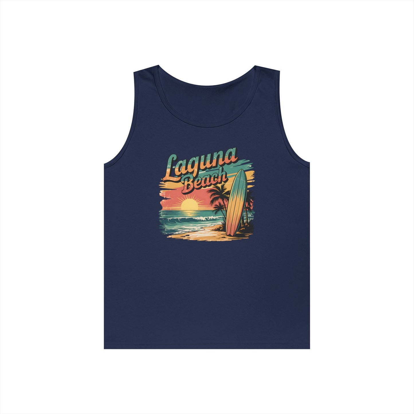 Laguna Beach Surf Vibes Unisex Heavy Cotton Tank Top