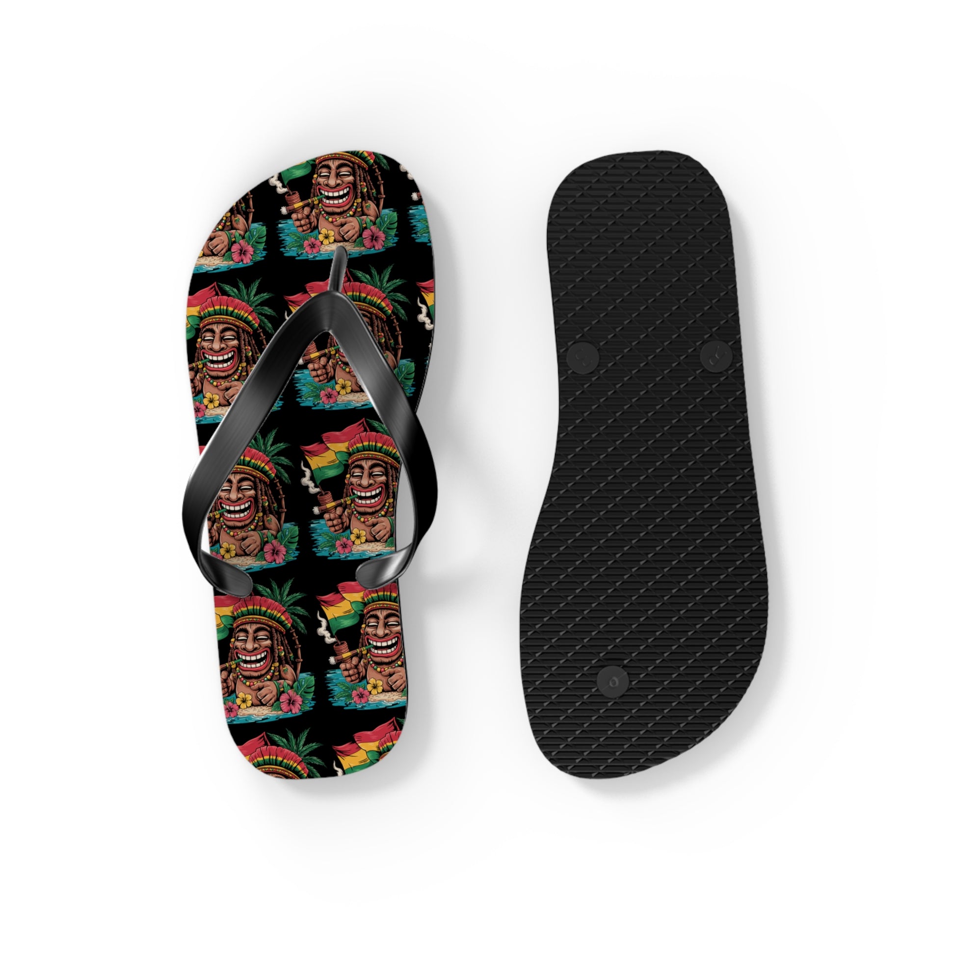 Rasta Tiki Flip Flops