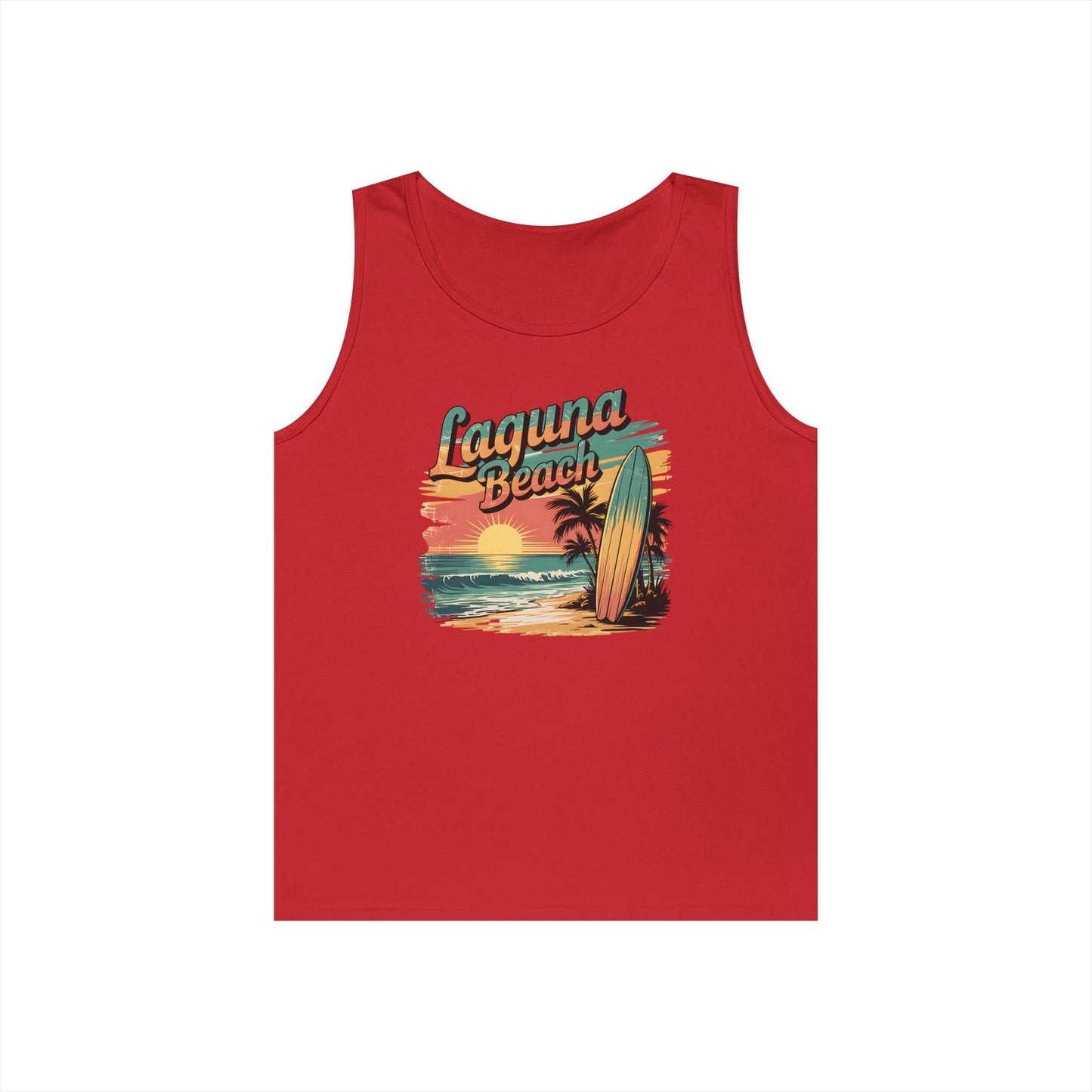 Laguna Beach Surf Vibes Unisex Heavy Cotton Tank Top