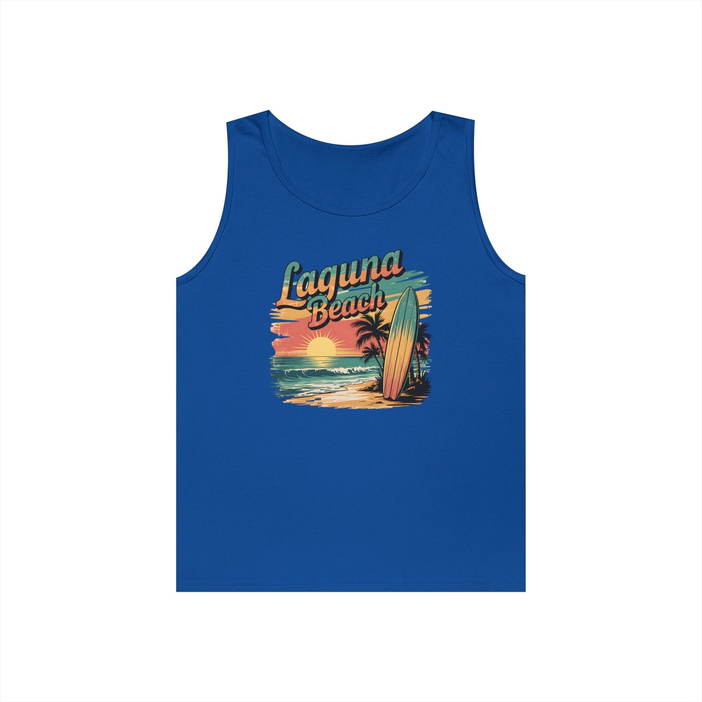 Laguna Beach Surf Vibes Unisex Heavy Cotton Tank Top