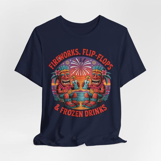 Fireworks & Frozen Drinks Tiki T-Shirt