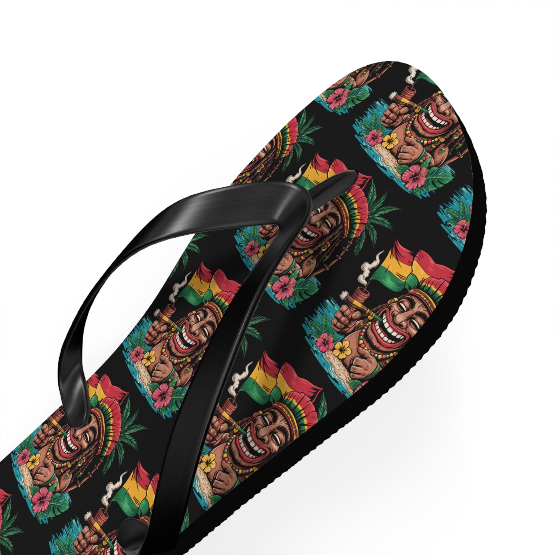 Rasta Tiki Flip Flops
