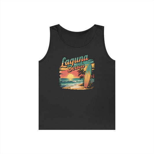 Laguna Beach Surf Vibes Unisex Heavy Cotton Tank Top