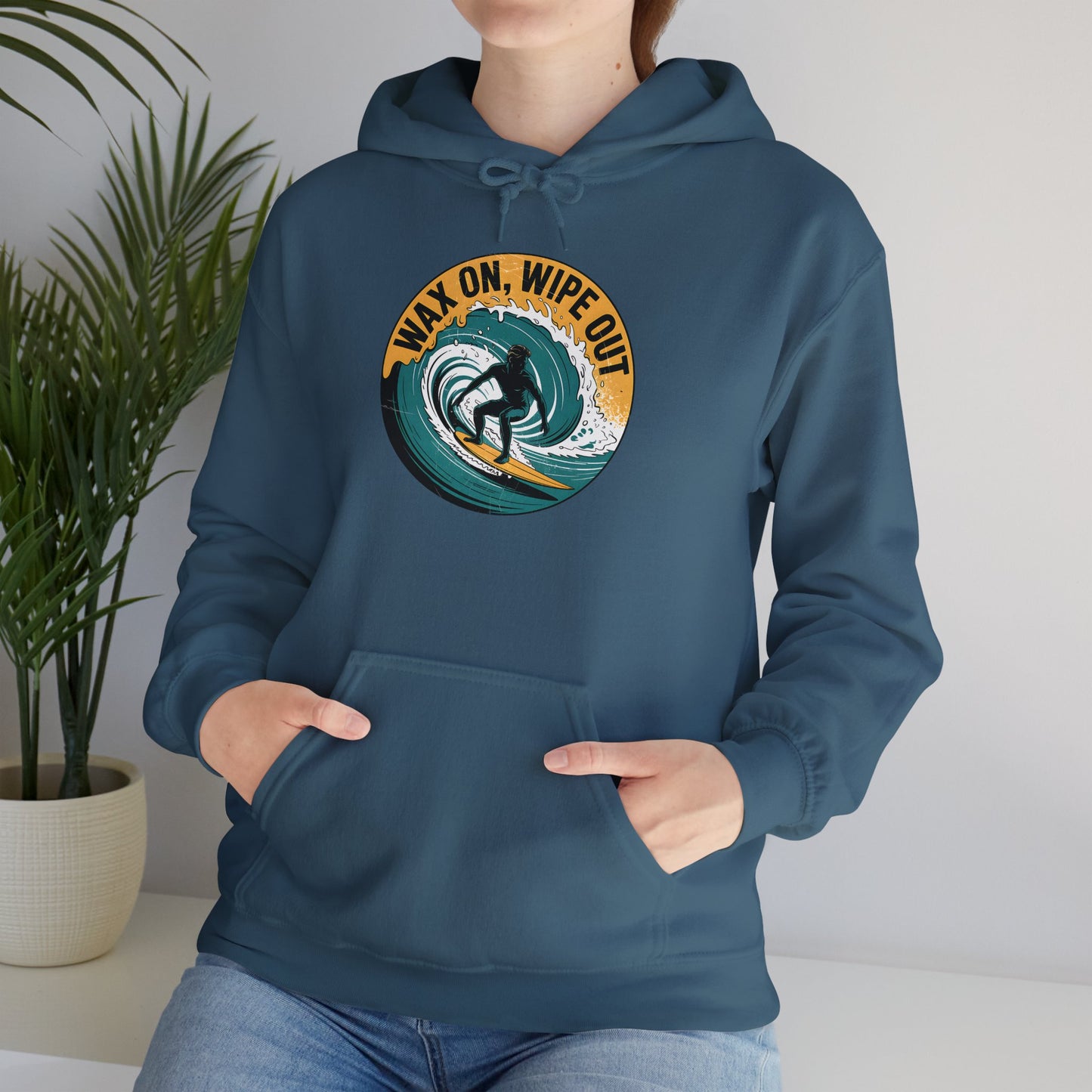 Surf Vibes Hooded Sweatshirt - 'Wax On, Wipe Out'