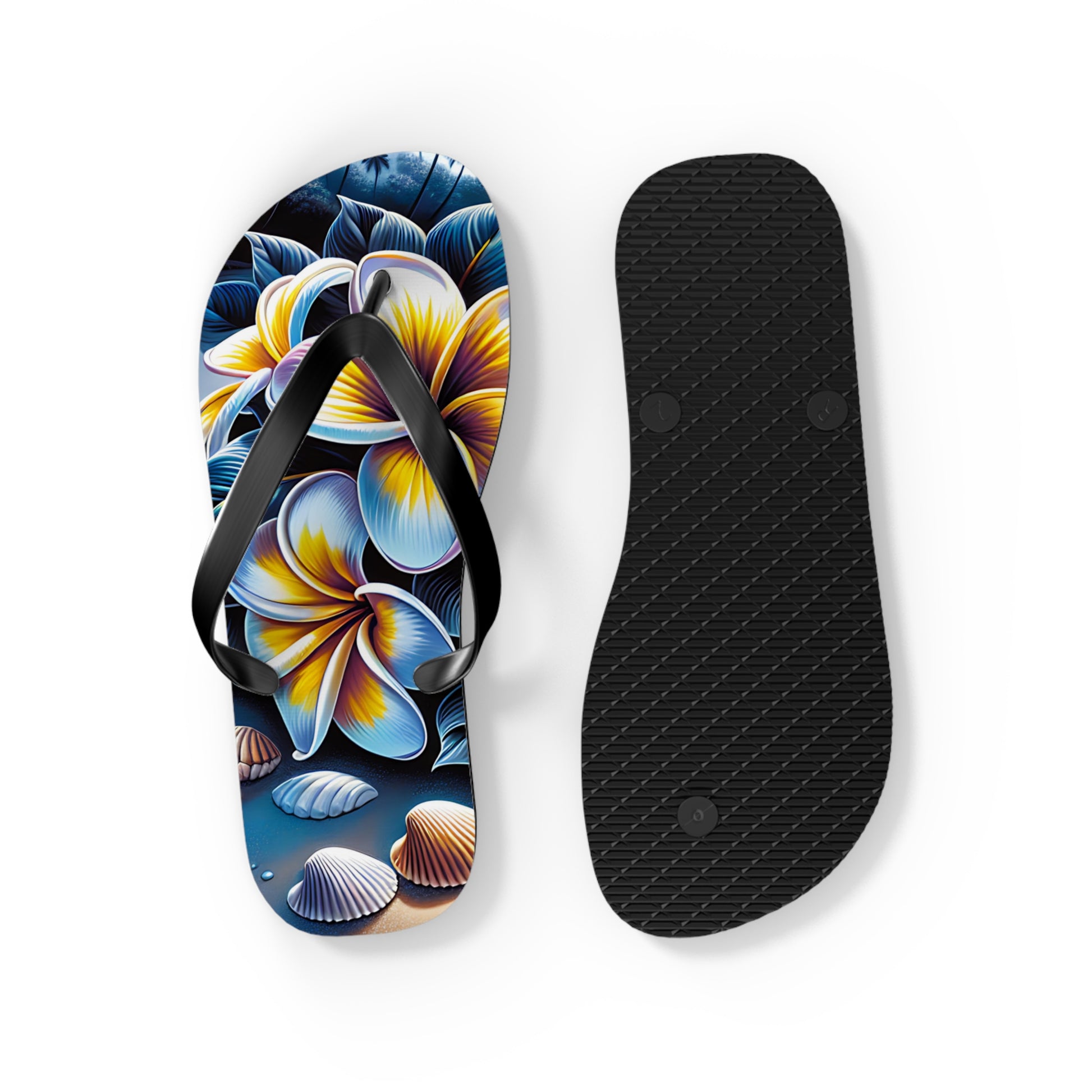 Beach Graphic Floral Flip Flop Sandals