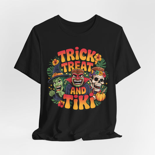 Trick or Treat Halloween Tiki T-Shirt