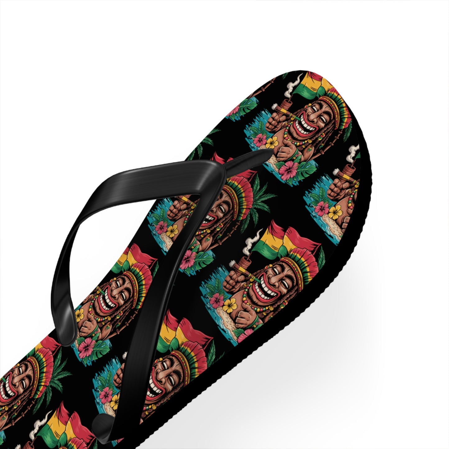 Rasta Tiki Flip Flops