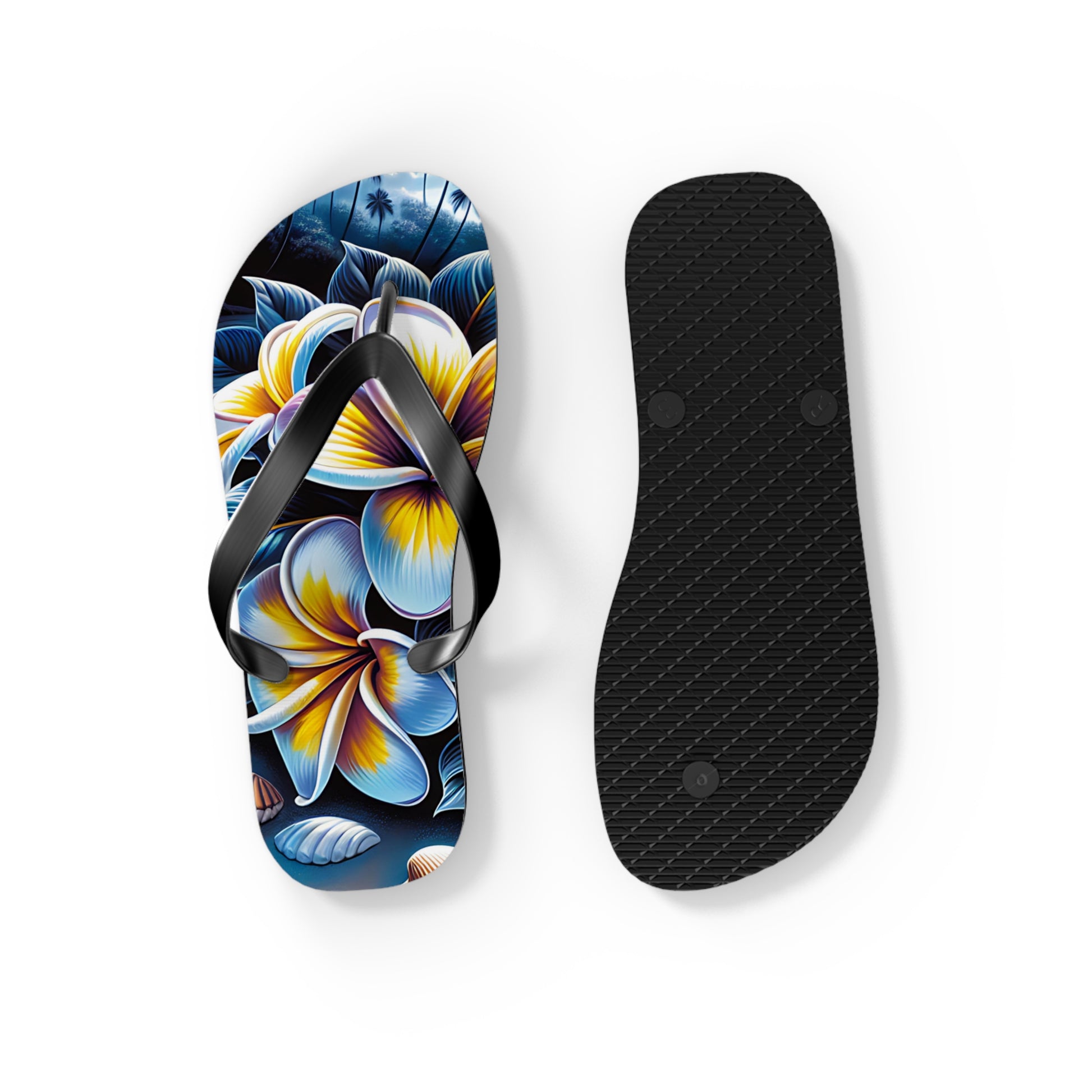 Beach Graphic Floral Flip Flop Sandals