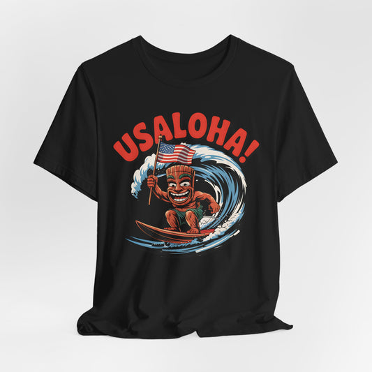 USALOHA Graphic Tiki T-Shirt