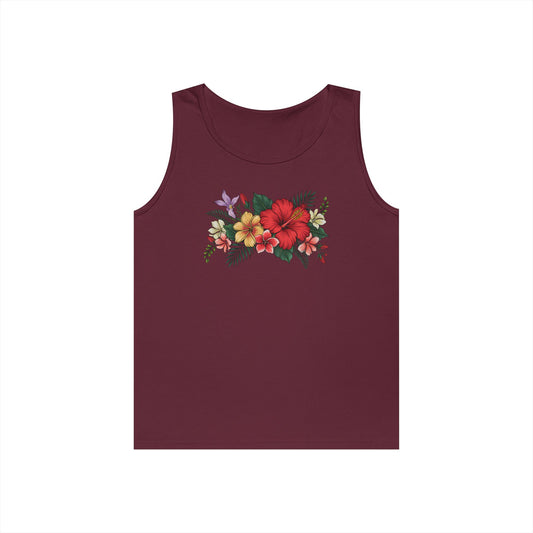 Floral Summer Heavy Cotton Tank Top