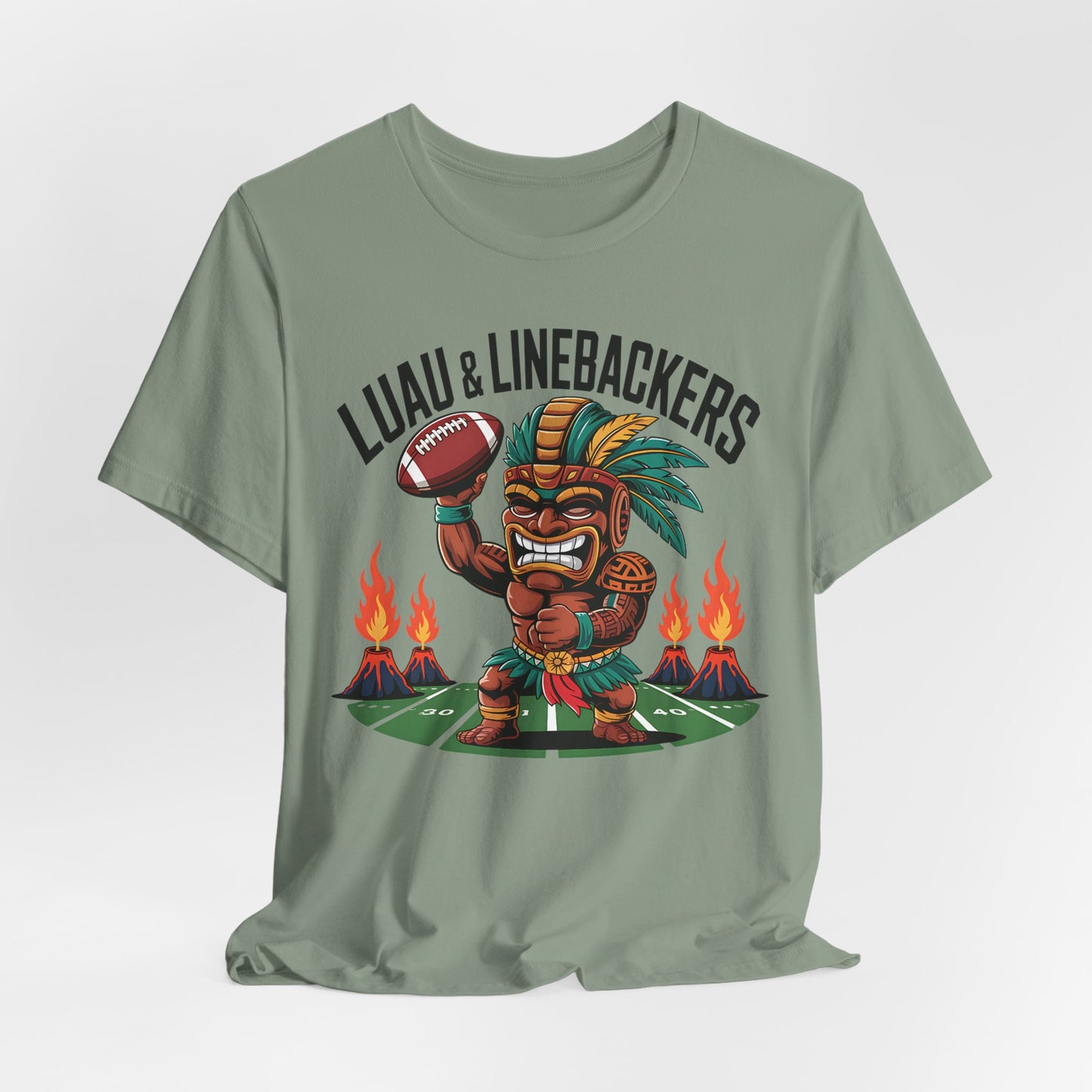 Luau & Linebackers Tiki T-Shirts