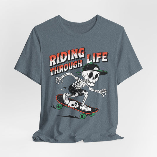 Skeleton Riding Skateboard T-Shirt