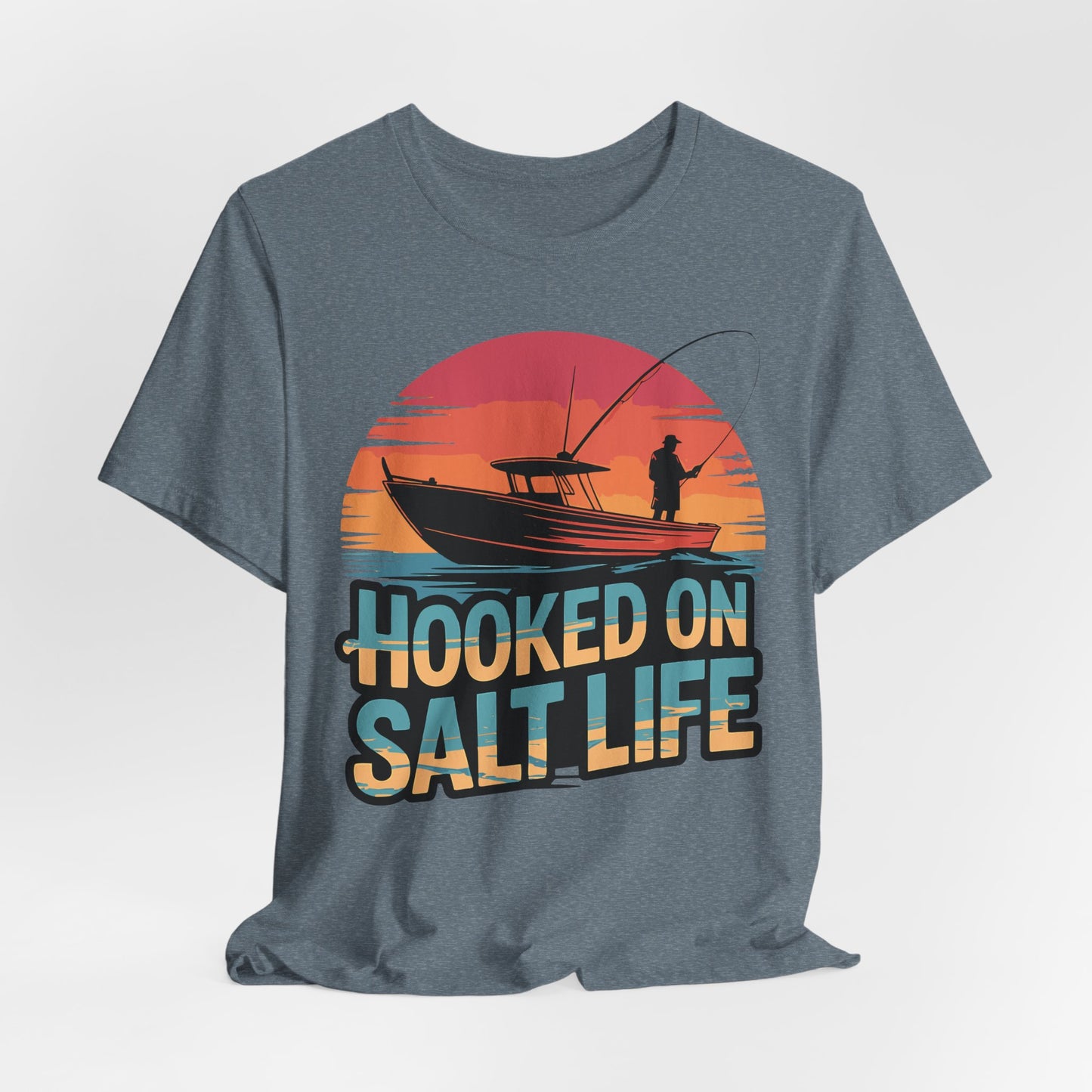 Hooked on Salt Life - Fishing T-Shirt