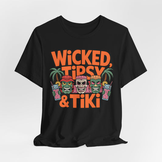 Wicked Tipsy Tiki Halloween T-Shirt
