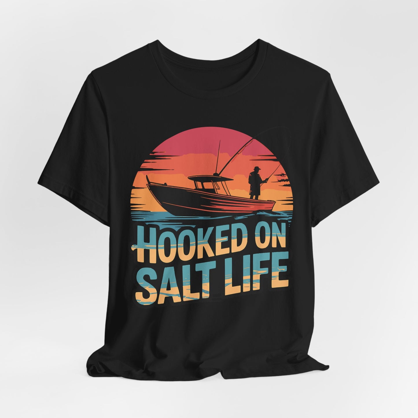 Hooked on Salt Life - Fishing T-Shirt