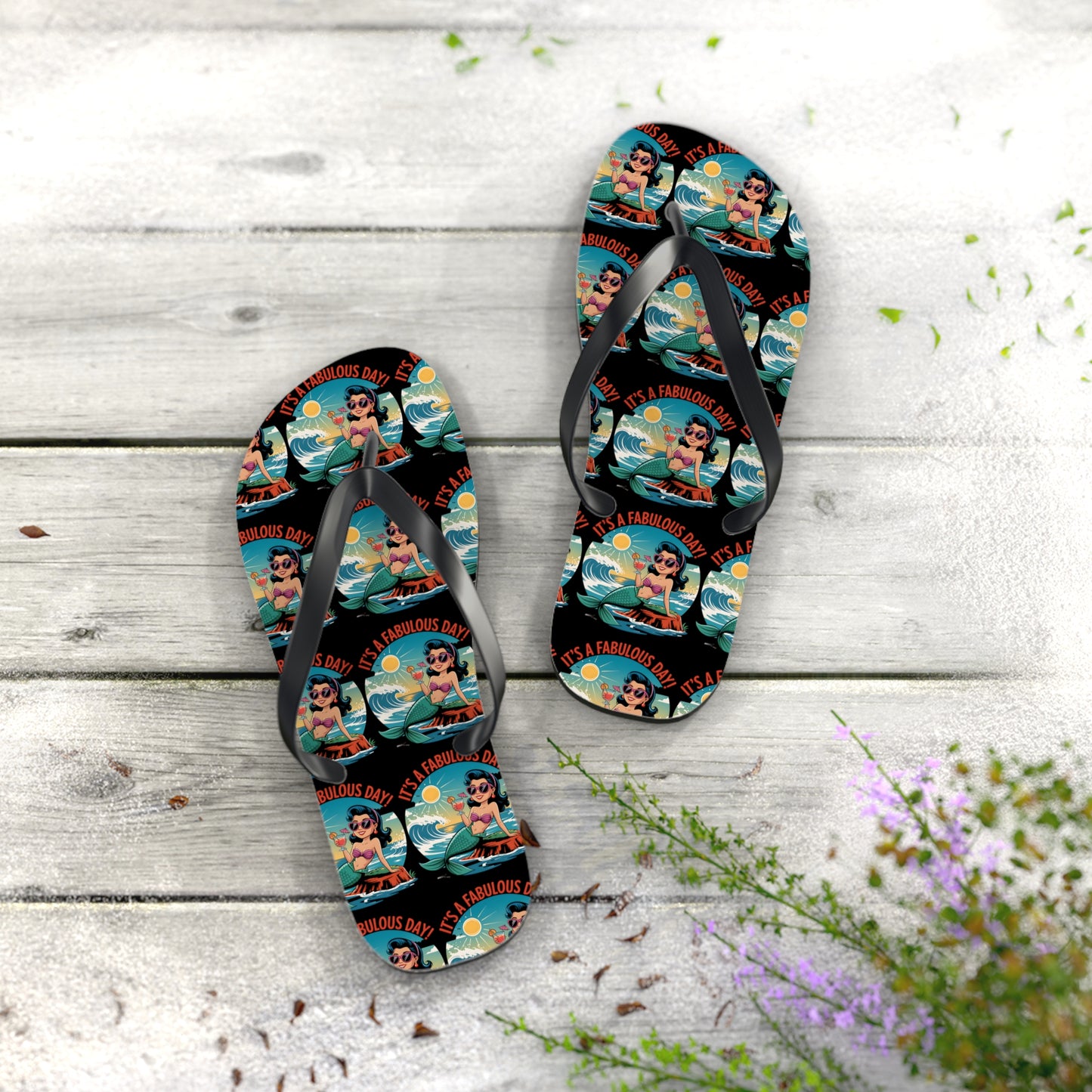 Rebel Tropics flip flops