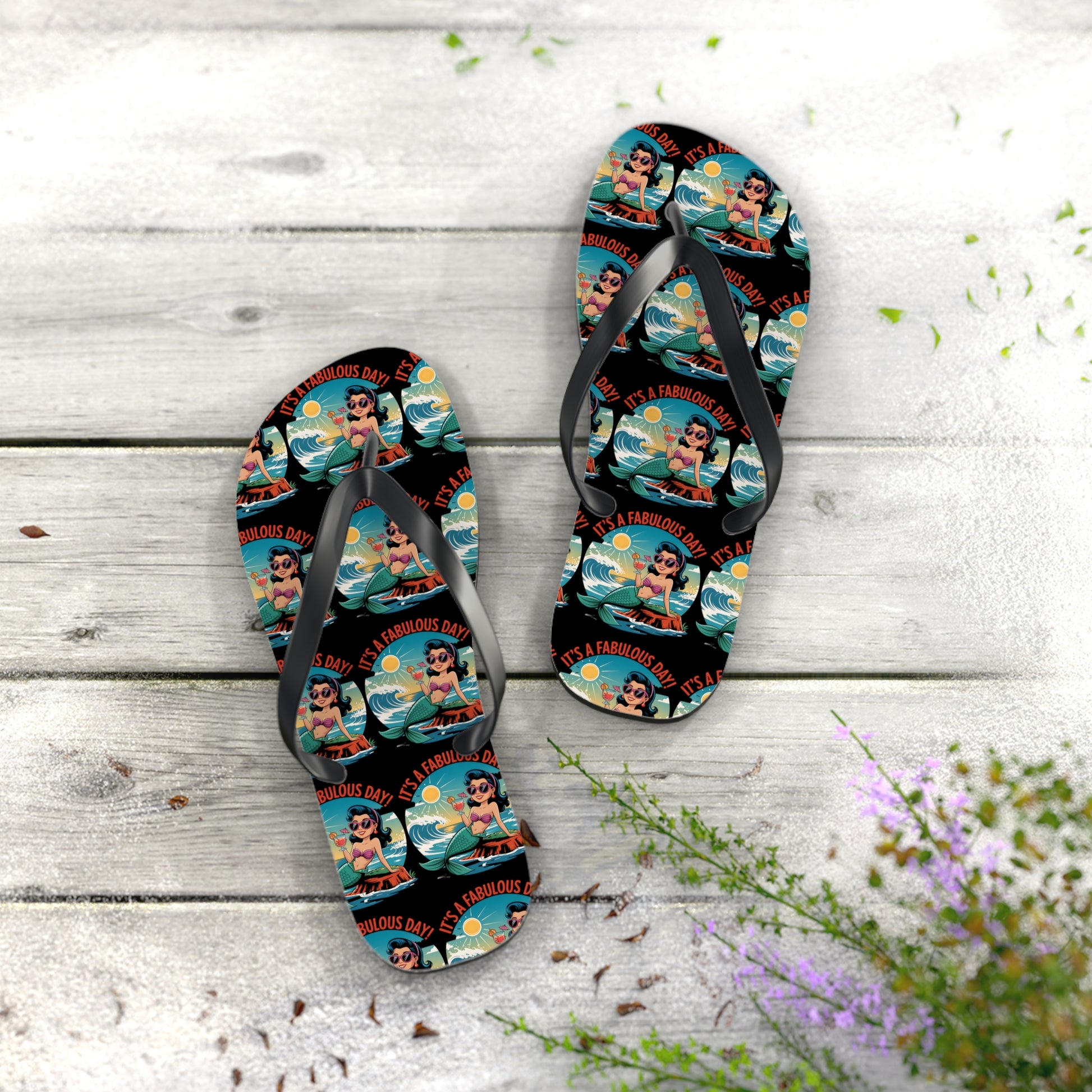 Rebel Tropics flip flops