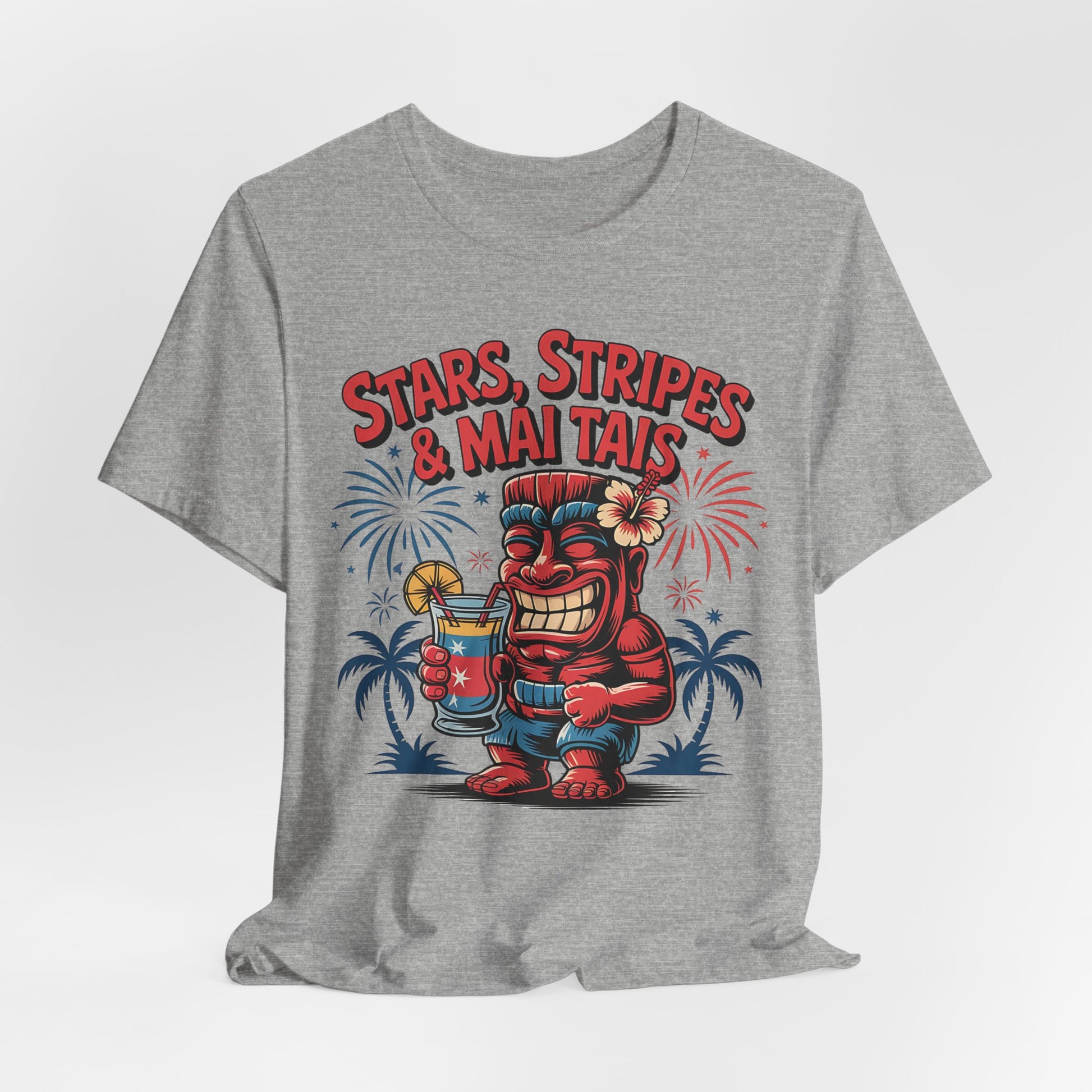 Stars, Stripes & Mai Tais Tiki T-Shirt.