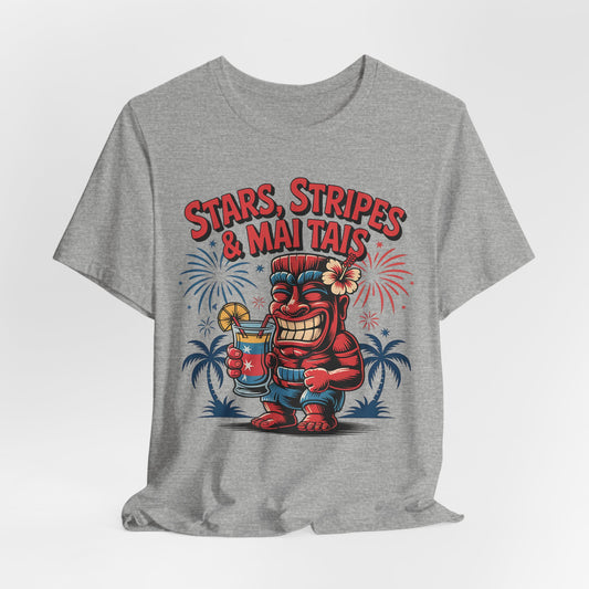 Stars, Stripes & Mai Tais Tiki T-Shirt.