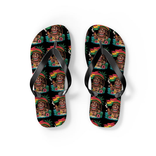 Rasta Tiki Flip Flops