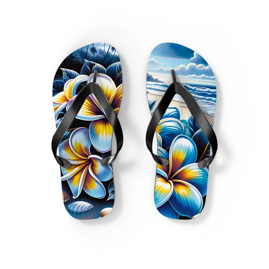 Beach Graphic Floral Flip Flop Sandals