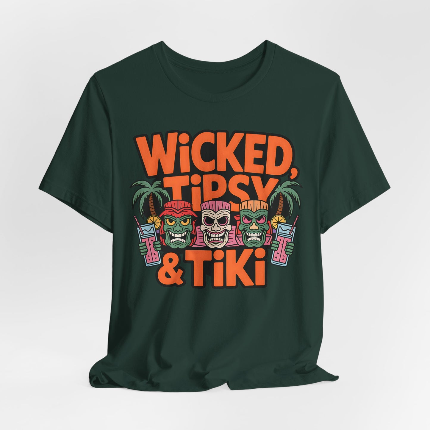 Wicked Tipsy Tiki Halloween T-Shirt